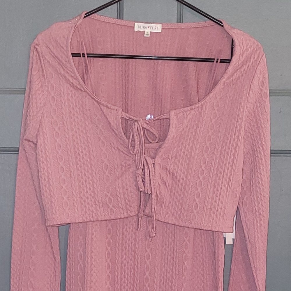Ultra Flirt Junior's SweaterDress, 2 Piece Bosycon. Size XL. NWT.